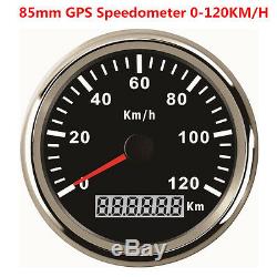 Car 85mm GPS Digital Speedometer Stainless Waterproof Gauge 120KM/H Speed Meter