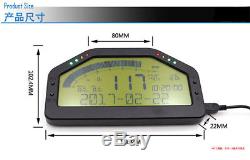 Car Dash Bluetooth OBDII Race Gauge LCD Display Rally Meter RPM Speed Temp Fuel