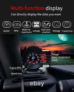 Car Digital OBD2 Speedometer HD LCD Head Up Display Overspeed KM/H Warning Alarm