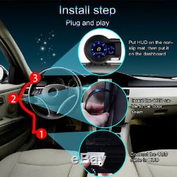 Car OBD2 Multifunction Gauge Head-Up Digital Display Boost Data Scan Fuel Speed