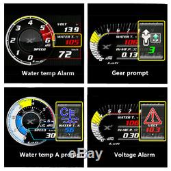Car OBD2 Speed Display meters Turbo Boost Pressure Meter Support Alarm System