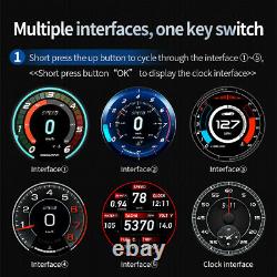 Car OBD2 Speedometer Head Up Display Overspeed MPH/KM Speed Warning Alarm