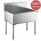 Commercial Kitchen Stainless Steel 36 Utility Prep 1 One Compartment Sink Bowl