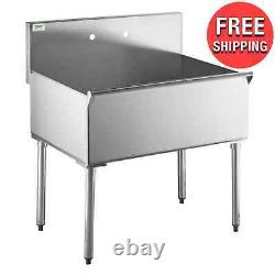 Commercial Kitchen Stainless Steel 36 Utility Prep 1 One Compartment Sink Bowl