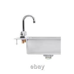 Commercial Stainless Steel One Compartment Drop-In Sink with Faucet 10 x 14 x 5