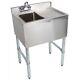 Commercial Stainless Steel Under One Compartment Bar Sink With Right Drainboard