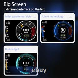 Double Screen Car OBD2 + GPS Digital HUD Head-Up Display Multi Function Gauge