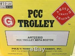 G Scale 129 One Gauge Aristo-craft Mbta Pcc Trolley #3260 New In Package
