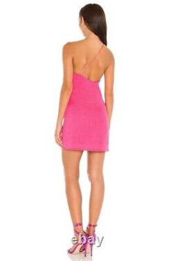 GAUGE81 Beja Dress Fuchsia Pink One Shoulder Strap Mini L NWOT $329