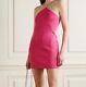 Gauge81 Beja One-shoulder Pink Knitted Mini Dress In Xs