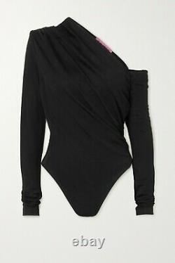 GAUGE81 Black Sandovo Cold Shoulder Bodysuit 74406 Size Small