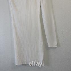 GAUGE81 Tinino one sleeve ribbed knit mini dress shoulder cream white medium new