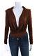 Gauge81 Womens Long Sleeves Bodysuit Blouse Chestnut Brown Size Extra Small