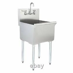 Gauge Stainless Steel One Compartment Commercial Utility Sink 18 x 18 x 13