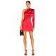 Gauge81 Women's Nwt Charras One Shoulder Mini Dress In Fiery Red Size Medium