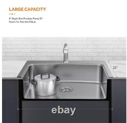 Glacier Bay 33 in. Kitchen Sink Drop-In 20 Gauge Stainless Steel Pull-Out Faucet