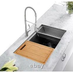 Glacier Bay All-in-One 27 in. Stainless Steel Single Bowl with Faucet Kitchen Sink