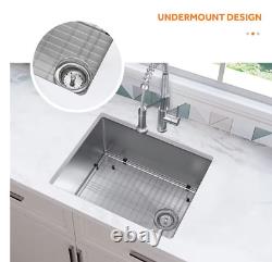Glacier Bay Kitchen Sink Tight Radius 23 in. Undermount Single Bowl Stainless