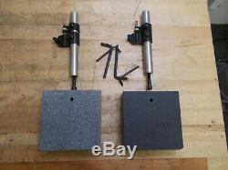 Granite, Rectangular Base, Comparator Gage Stand. One Pair TWO