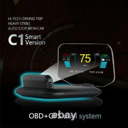Head Up Display Speed Alarm/RPM/Voltage Hud OBD2 GPS Projector Fault Code Scan