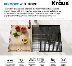 KRAUS KWU110-30 Kore Workstation 30-inch Undermount 16 Gauge One Bowl Stainless