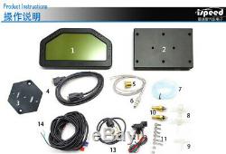 LCD Car Race Dash Gauge Sensor Kit Dashboard 9000rpm Rally Gauge Multi-function