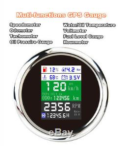 LED Digital 6 in 1 Odometer Speedometer Tachometer Voltmeter Oil Pressure Gauge