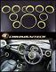 Mini Cooper/s/one F55 F56 F57 Yellow Interior Rings For Models Witho Navigation Xl