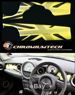 MINI Cooper/S/ONE R55 R56 R57 R58 R59 Yellow Union Jack Dashboard Panel Cover