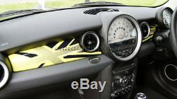 MINI Cooper/S/ONE R55 R56 R57 R58 R59 Yellow Union Jack Dashboard Panel Cover