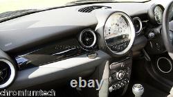 MK2 MINI Cooper/S/ONE R55 R56 R57 R58 R59 BLACK Dashboard Panel Trim Cover RHD
