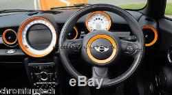 MK2 MINI Cooper/S/One R55 R56 R57 R58 R59 ORANGE Dashboard Interior Ring Kit