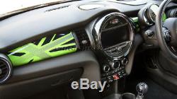MK3 MINI Cooper/S/ONE/JCW F55 F56 F57 GREEN Union Jack Dashboard Panel Cover LHD