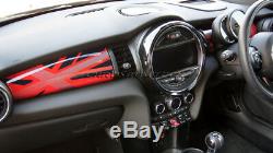MK3 MINI Cooper/S/ONE/JCW F55 F56 F57 RED Union Jack Dashboard Panel Cover