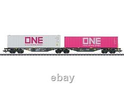 Märklin 47814 Double Container Car NS One EP VI New Boxed Dc Axes Possible