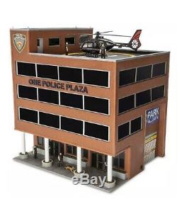 Menards O Gauge ONE POLICE PLAZA Building with Animated Helicopter Collectible
