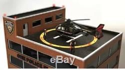 Menards O Gauge ONE POLICE PLAZA Building with Animated Helicopter Collectible
