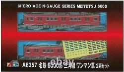 Micro Ace N gauge Meitetsu 6000 series Mikawa Line One-man car 2-car set A8357 M
