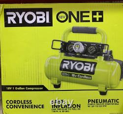 NEW! RYOBI ONE+ 1 Gal. 120 PSI Portable 18V Horizontal Air Compressor