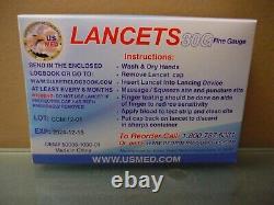 NEW US MED 100 COUNT LANCETS 30g FINE GAUGE ONE-TIME USE 31 BOXES (QTY3100)