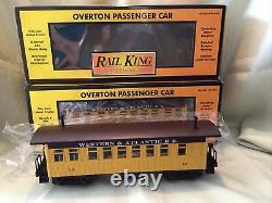 NIB 2 Rail King Overton Western & Atlantic RR Passenger Cars O Gauge Plus One