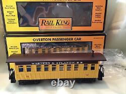 NIB 2 Rail King Overton Western & Atlantic RR Passenger Cars O Gauge Plus One