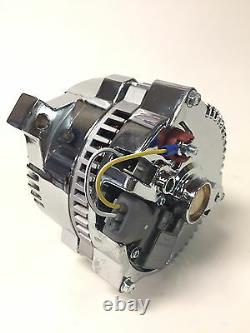 New 3g Chrome 200 Amp Alternator 1 One Wire Fits Ford 65-85 Large Case