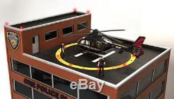 O Gauge ONE POLICE PLAZA Building with Animated Helicopter prebuilt