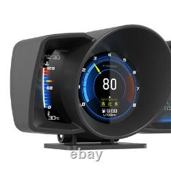 OBD2+GPS HUD Gauge Car Digital Head Up Display Speedometer Turbo RPM Alarm Temp