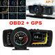 Obd2+gps Hud Head Up Car Digital Lcd Display Speedometer Turbo Rpm Alarm Temp