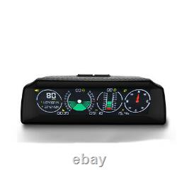 OBD2 HUD Dash Head Up Display Speedometer Slope Meter Inclinometer Compass