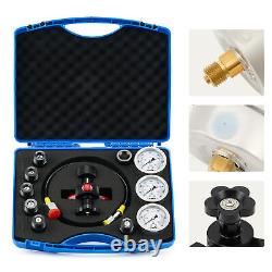 OMT Hydraulic Accumulator Nitrogen Charging Filling Kit with 3 Gauges 6 Adapters