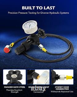 OMT Hydraulic Nitrogen Accumulator Charging Kit with 3 Gauges Gas Valve Test Kit