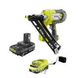 ONE+ 18V Cordless Airstrike 15-Gauge Angled Finish Nailer + Battery & Charger